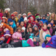 group of children gathered for a snow day