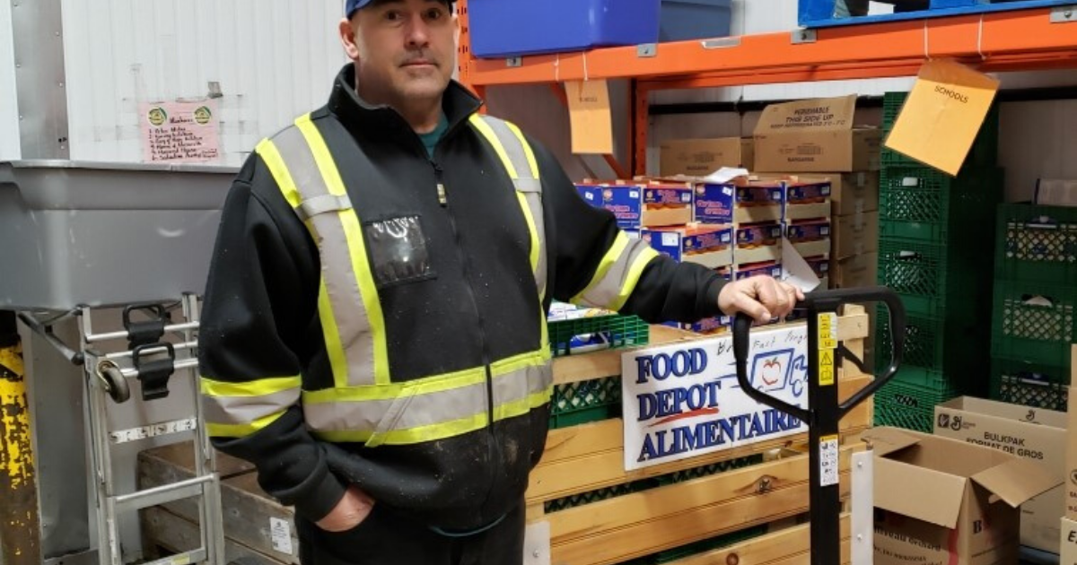 Man standing in warehouse