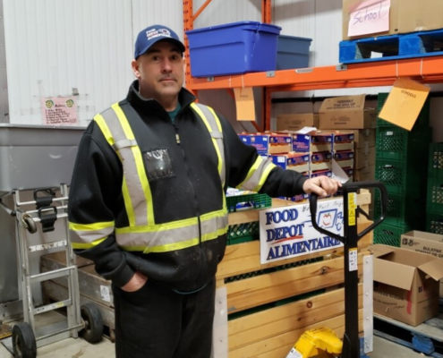 Man standing in warehouse