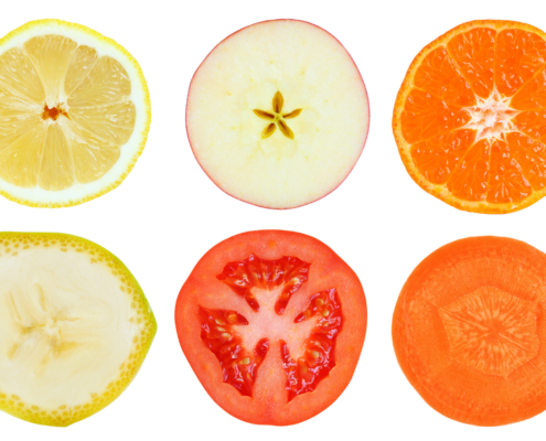 slices from various fruits