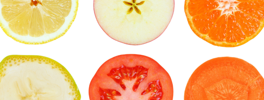 slices from various fruits