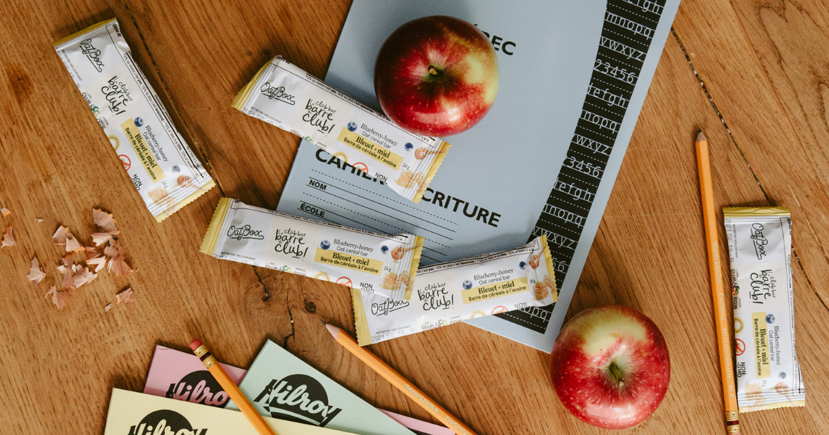 Hilroy copy books with snacks