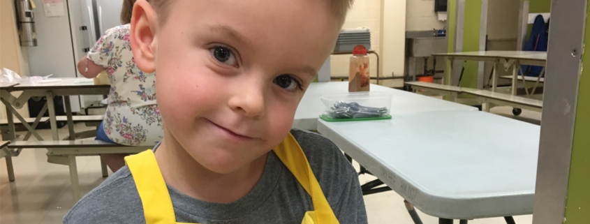 Child smiling into camera