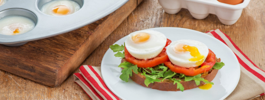 Muffin pan poached eggs