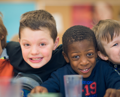 Children posing for picture