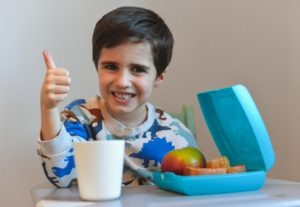 Little Boy with his lunch