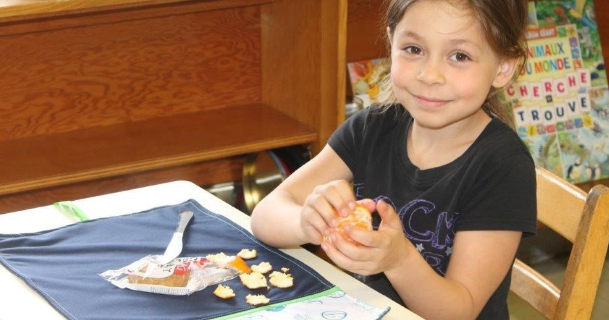 Student in a breakfast program