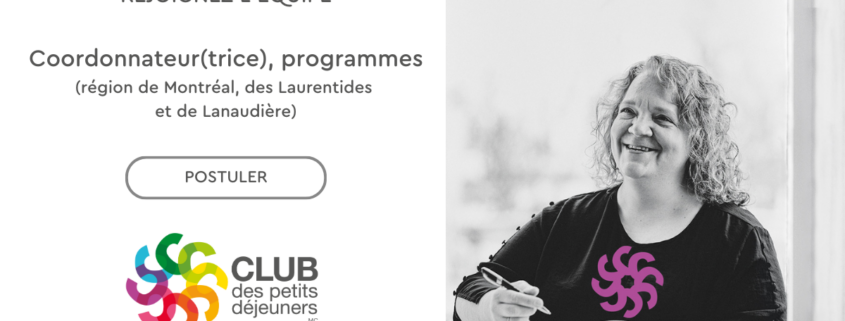 Emploi coordonnateur(trice), programmes (QC)