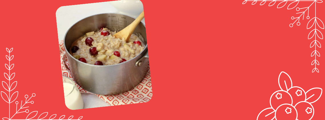 Oatmeal spiced apple and cranberry