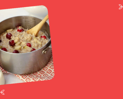 Oatmeal spiced apple and cranberry