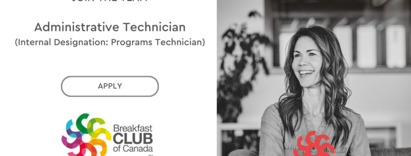 Administrative Technician (Internal Designation: Programs Technician)